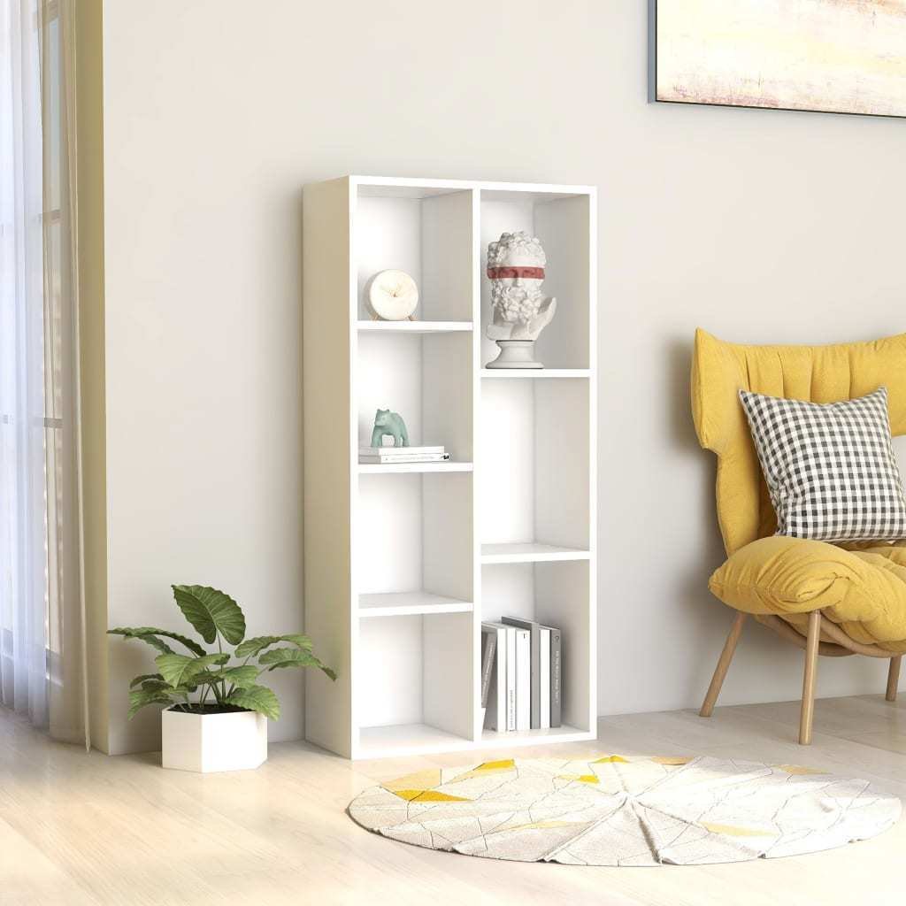vidaXL Regał na książki, biały, 50x25x106 cm, płyta wiórowa
