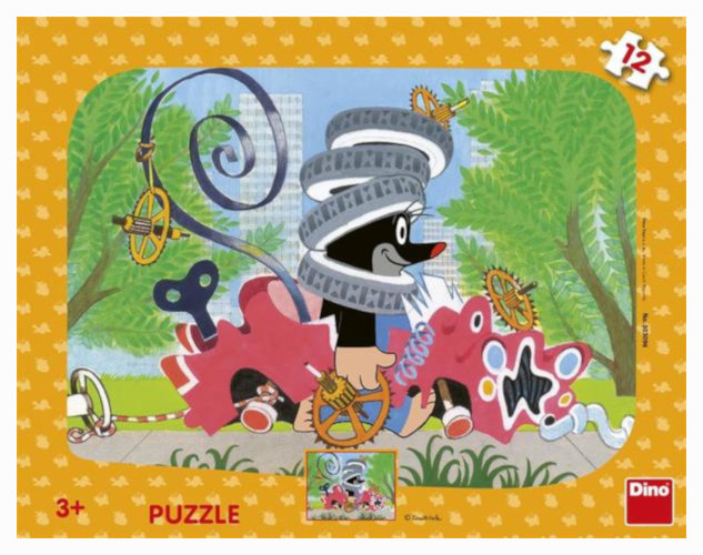 Krecik Puzzle ramkowe 12 el. dla małych dzieci