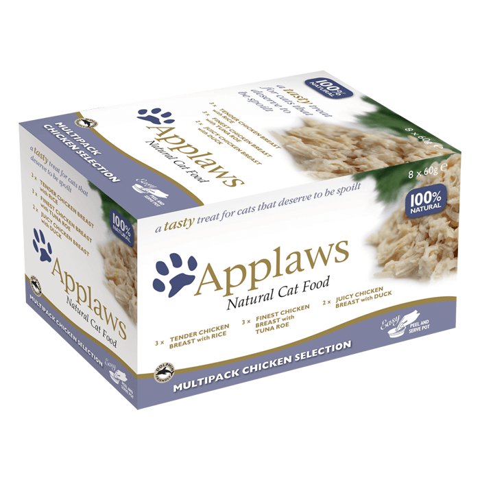 Applaws Zestaw próbny Cat Pot, 8 x 60g - Wariacje drobiowe