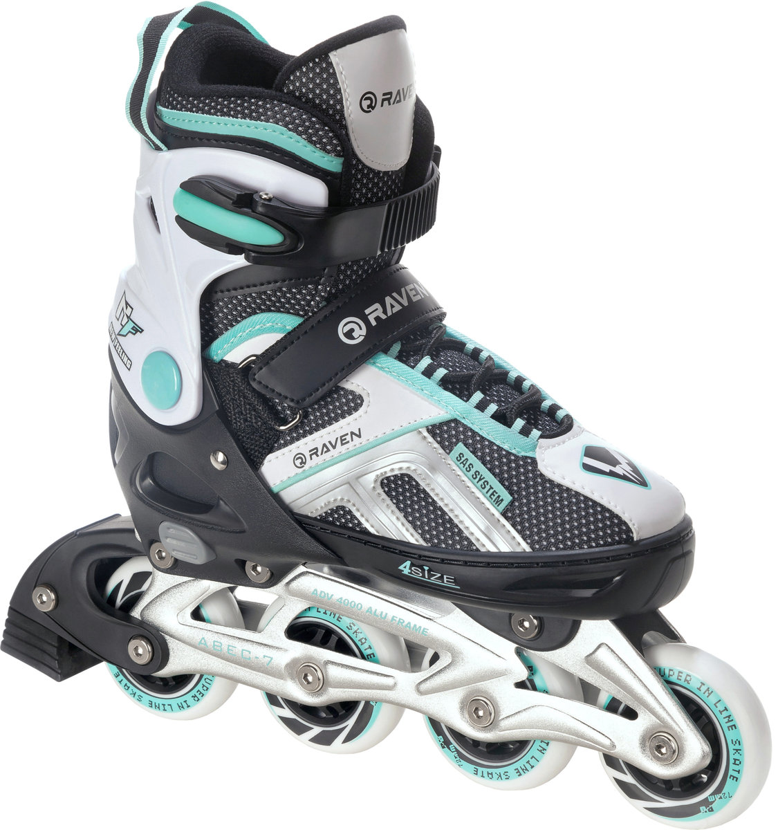 Rolki Regulowane Raven Pulse Black/Mint 37-40