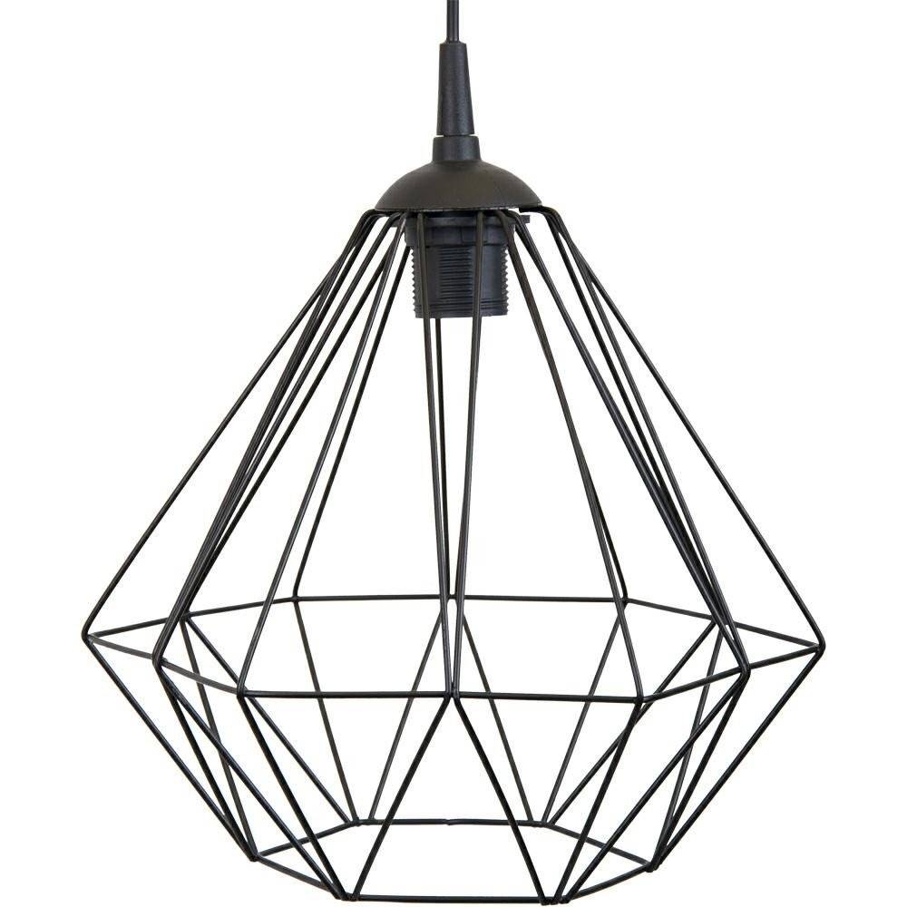 HowHomely Lampa wisząca HowHomely Lampa geometryczna Diamond czarna 25 cm metalowa 10-1566C