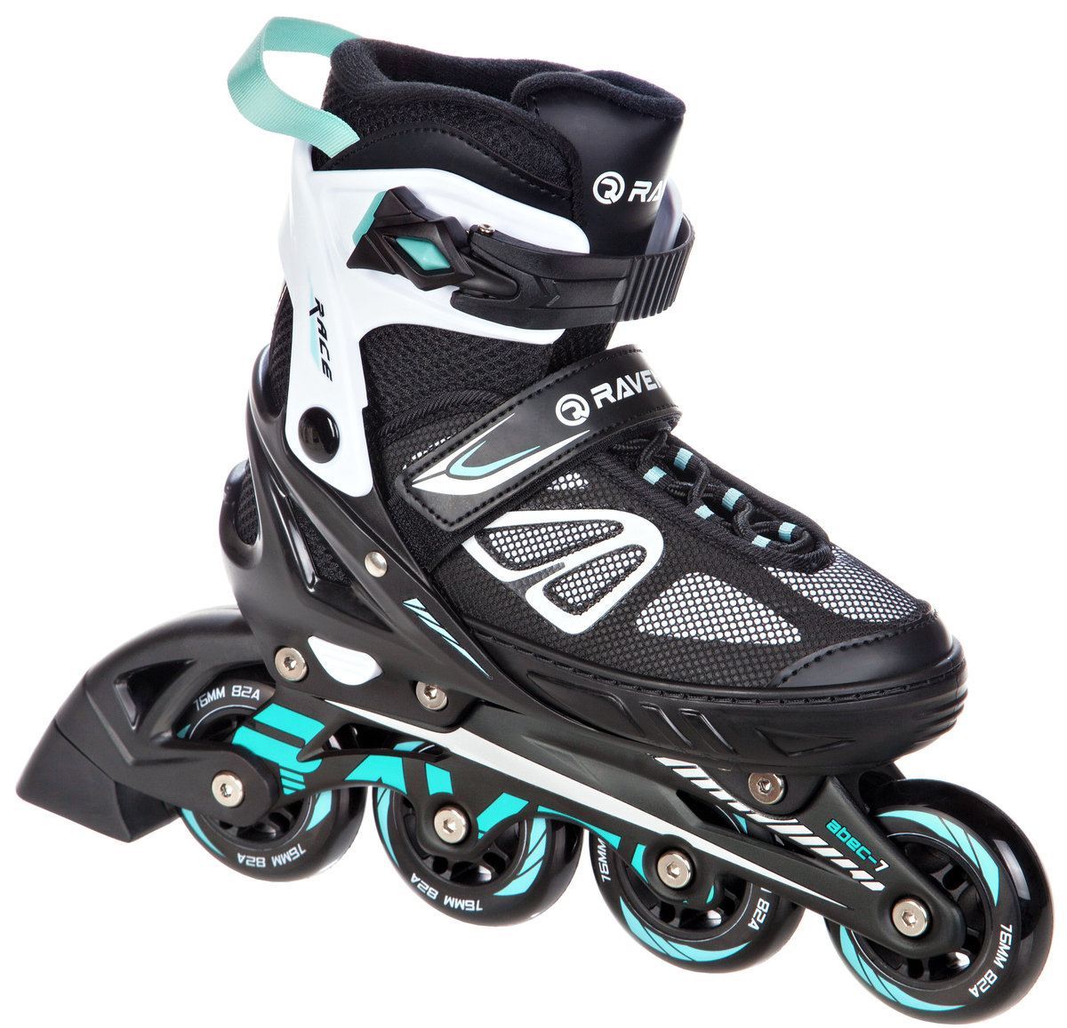 Rolki Raven Advance Black/Mint 35-39 Kauczuk