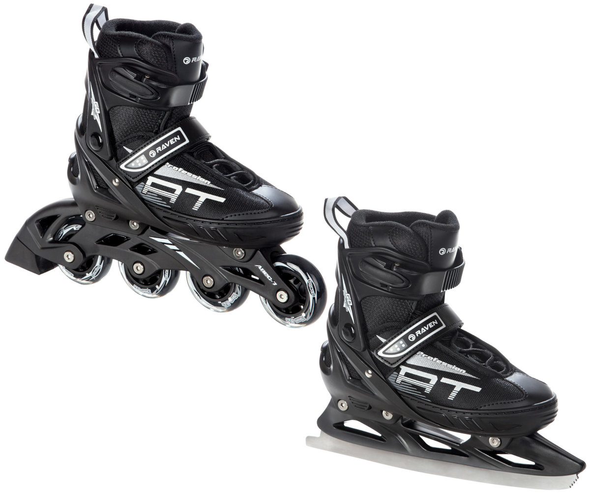 Rolki Łyżwy 2w1 Raven Profession Black 35-39