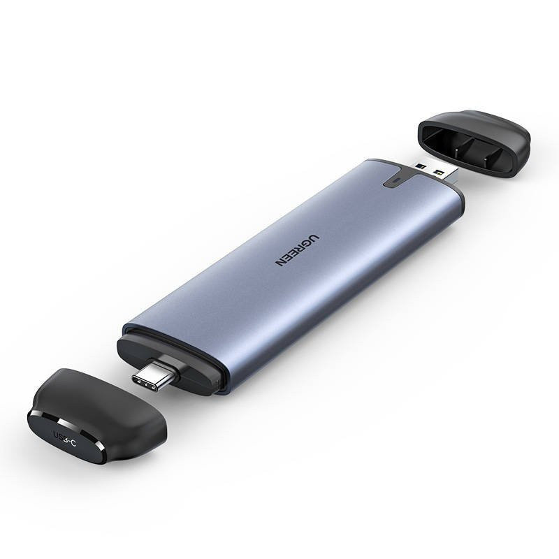 Ugreen Ugreen kieszeń na dysk SSD M.2 obudowa dysku USB Typ C 3.2 Gen 1 (SuperSpeed USB 5 Gbps) B key szary (CM298 70533) CM298 70533