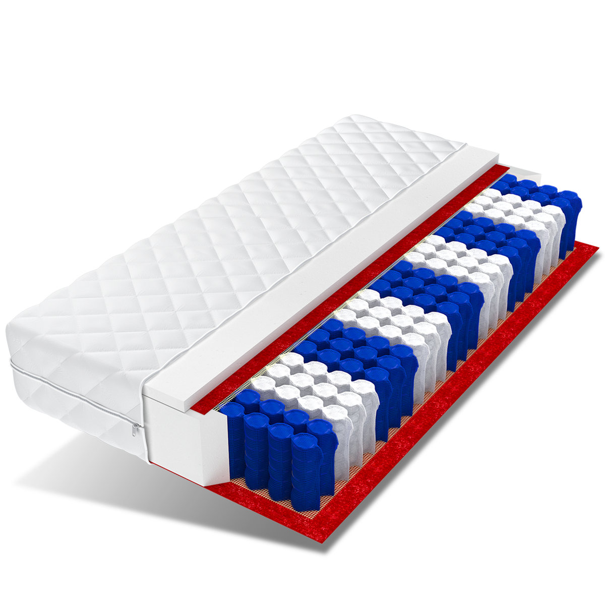 Śpij zdrowo Materac 80x200 kieszenie 9 stref DINO Wysokość 14 cm DINO-080-200