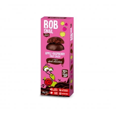 Przekąska jabłkowo-malinowa w ciemnej czekoladzie 30 g BobSnail M00-E448-480F3