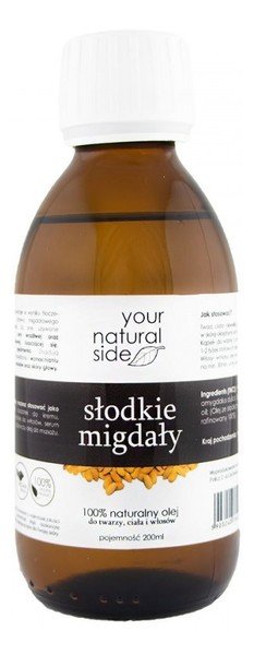 Your Natural Side Olej ze Słodkich Migdałów 200ml Darmowy odbiór w 20 miastach!