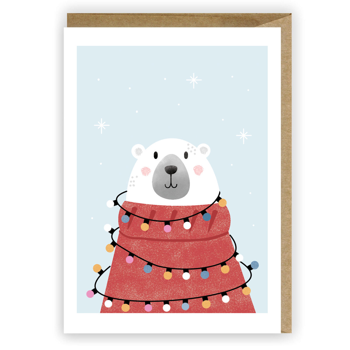 Kartka Boże Narodzenie Miś polarny eko K068 Nowa