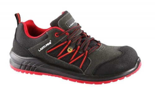 LAHTI PRO Półbuty esd zamsz/oxford grafit-czer, s1 src, 