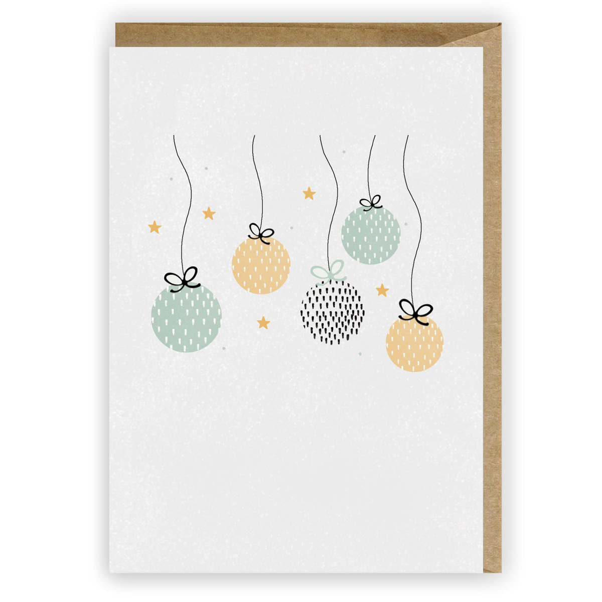 Kartka Boże Narodzenie Bombki eko koperta K082 Nowa
