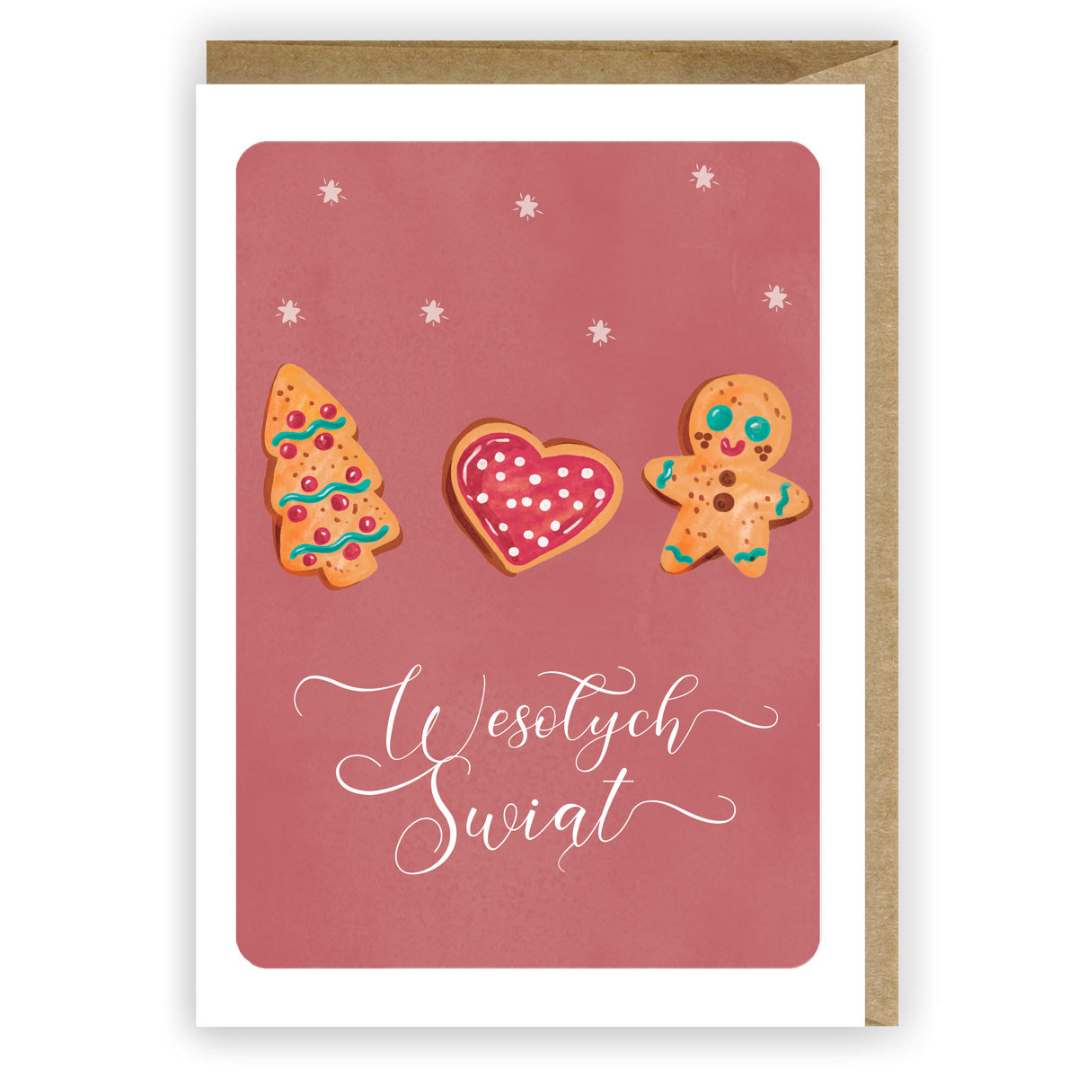 Kartka Boże Narodzenie eko koperta K078 Nowa