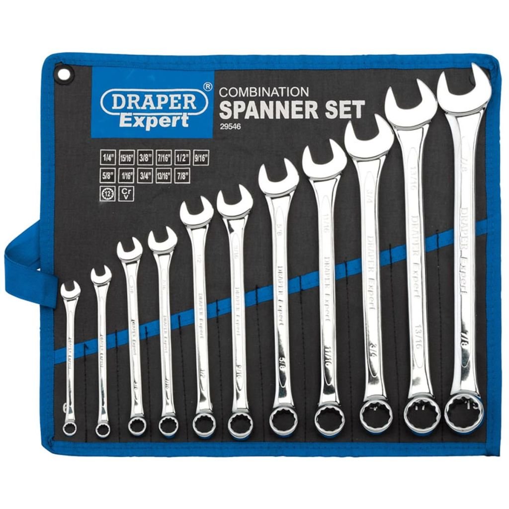 Draper Tools Expert Zestaw 11 kluczy płasko-oczkowych, srebrny, 29546 Tools