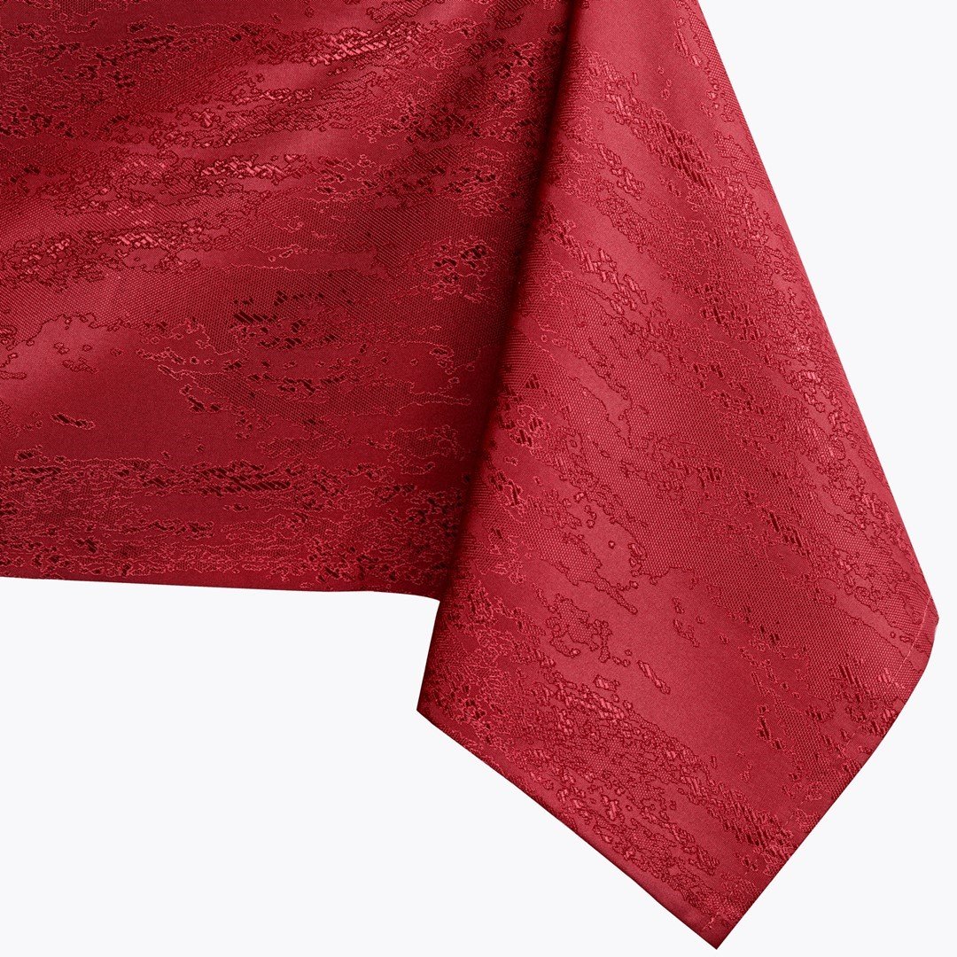 Obrus Vesta Bordowy Tłoczony Nowoczesny 140x280 AmeliaHome - TCLOTH/AH/VESTA/HMD/CLARET/140X280
