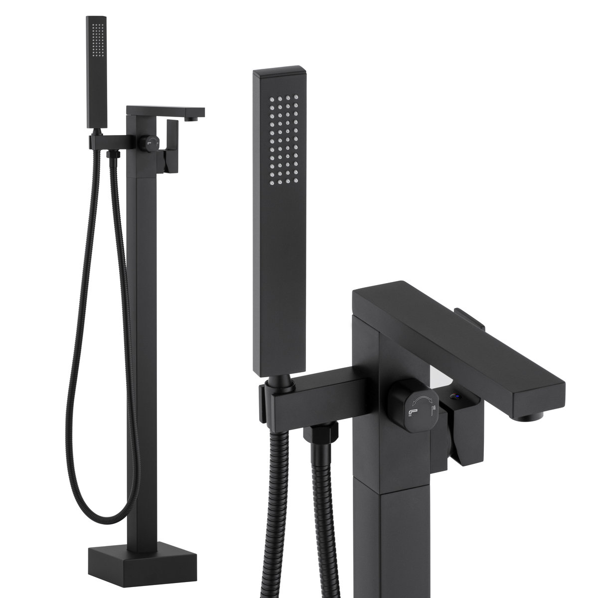 Yoka Bateria wannowa wolnostojąca podłogowa czarna - Yoka BS.GAPPO 98-BLK