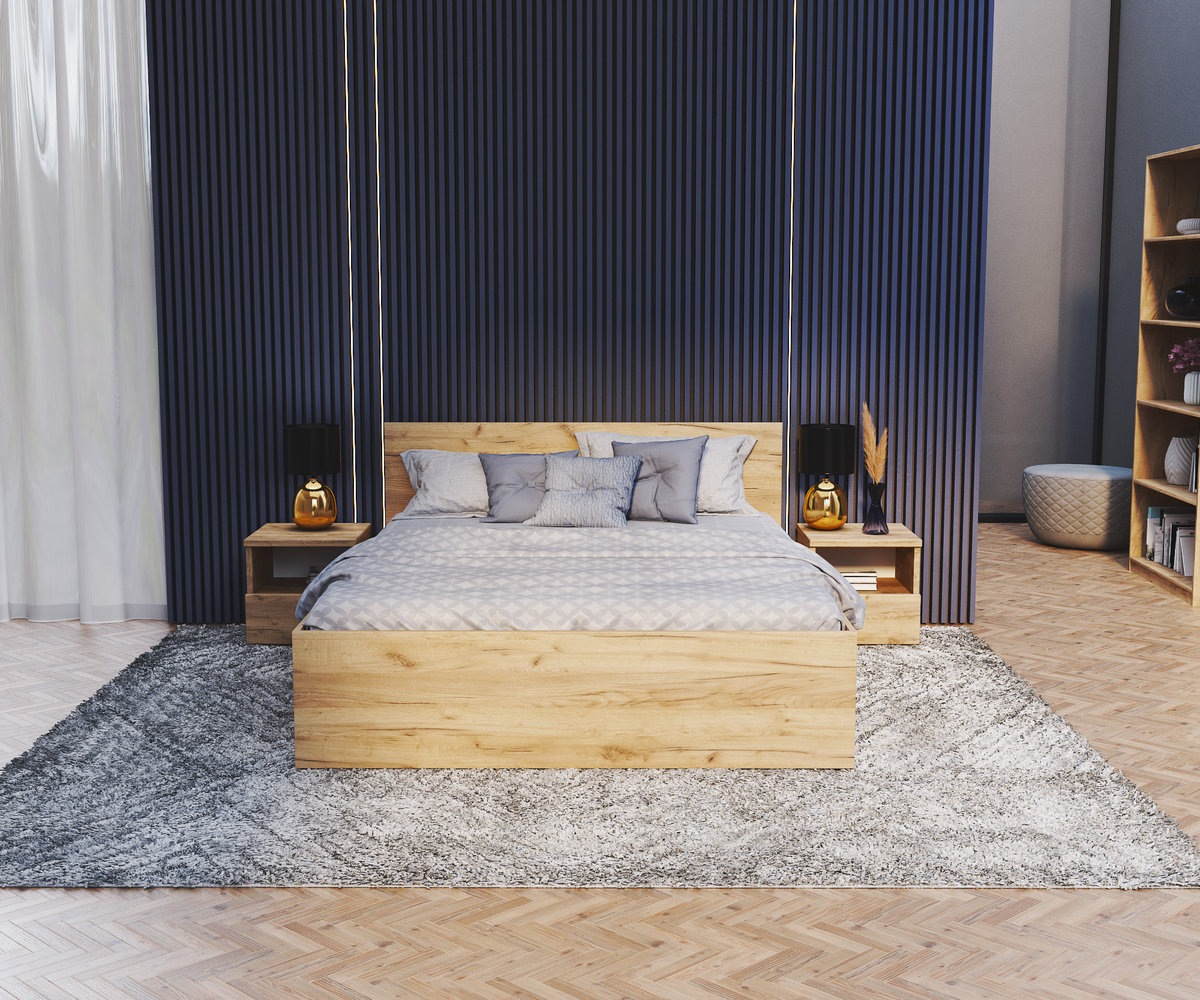 Łóżko 180x200 stelaż + materac PANAMA DM