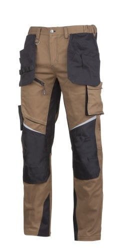 LAHTI PRO SPODNIE OCHRONNE ROBOCZE BRĄZOWO-CZARNE DO PASA SLIM-FIT, 2XL,
