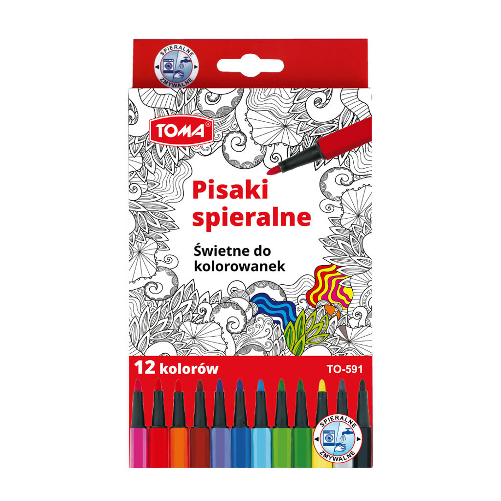 Toma Pisaki spieralne 12 kolorów