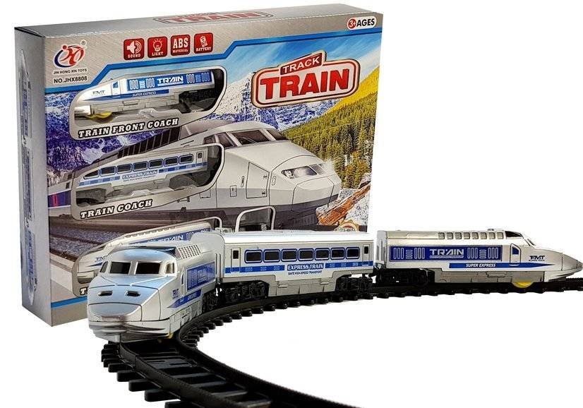 Import LEANToys Pociąg Kolejka na Baterie ze Światłami i Dźwiękiem