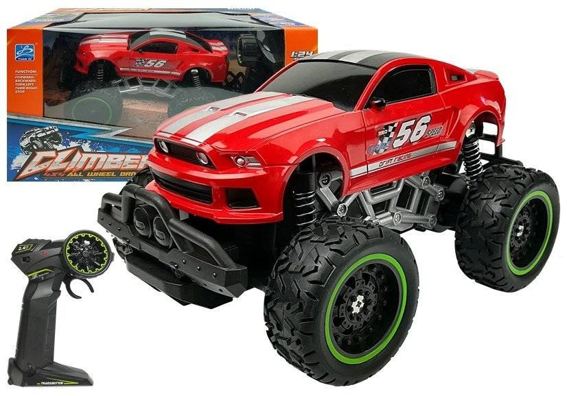 LEANToys Auto Zdalnie Sterowane R/C Wysokie Koła Czerwone 6663