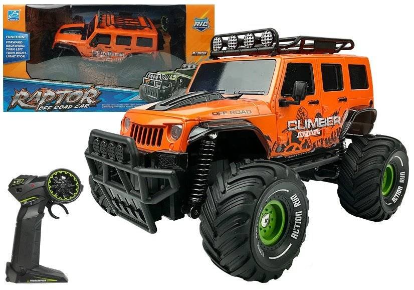 Import LEANToys Auto Zdalnie Sterowane R/C Jeep Pomarańczowy 2.4G
