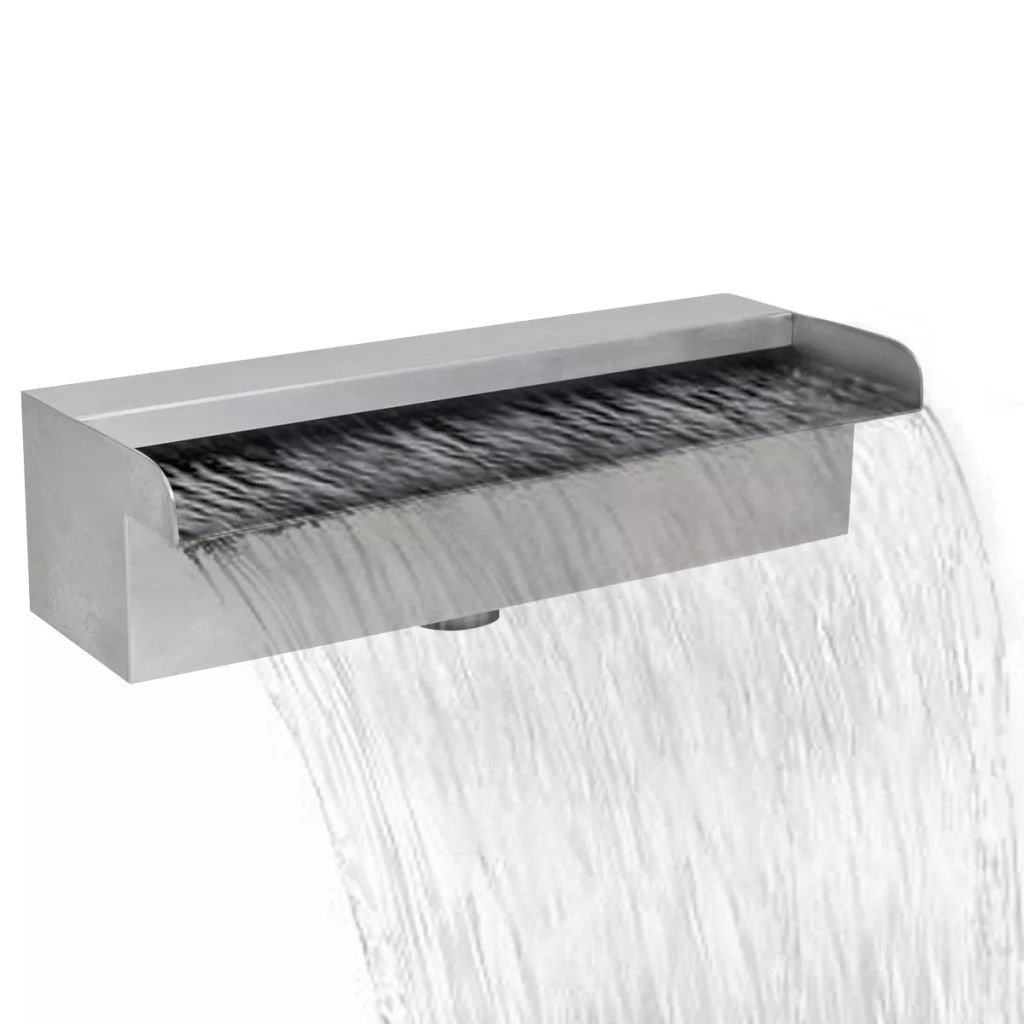 vidaXL vidaXL Prostokątna Fontanna basenowa lub do oczka Stal nierdzewna 30 cm