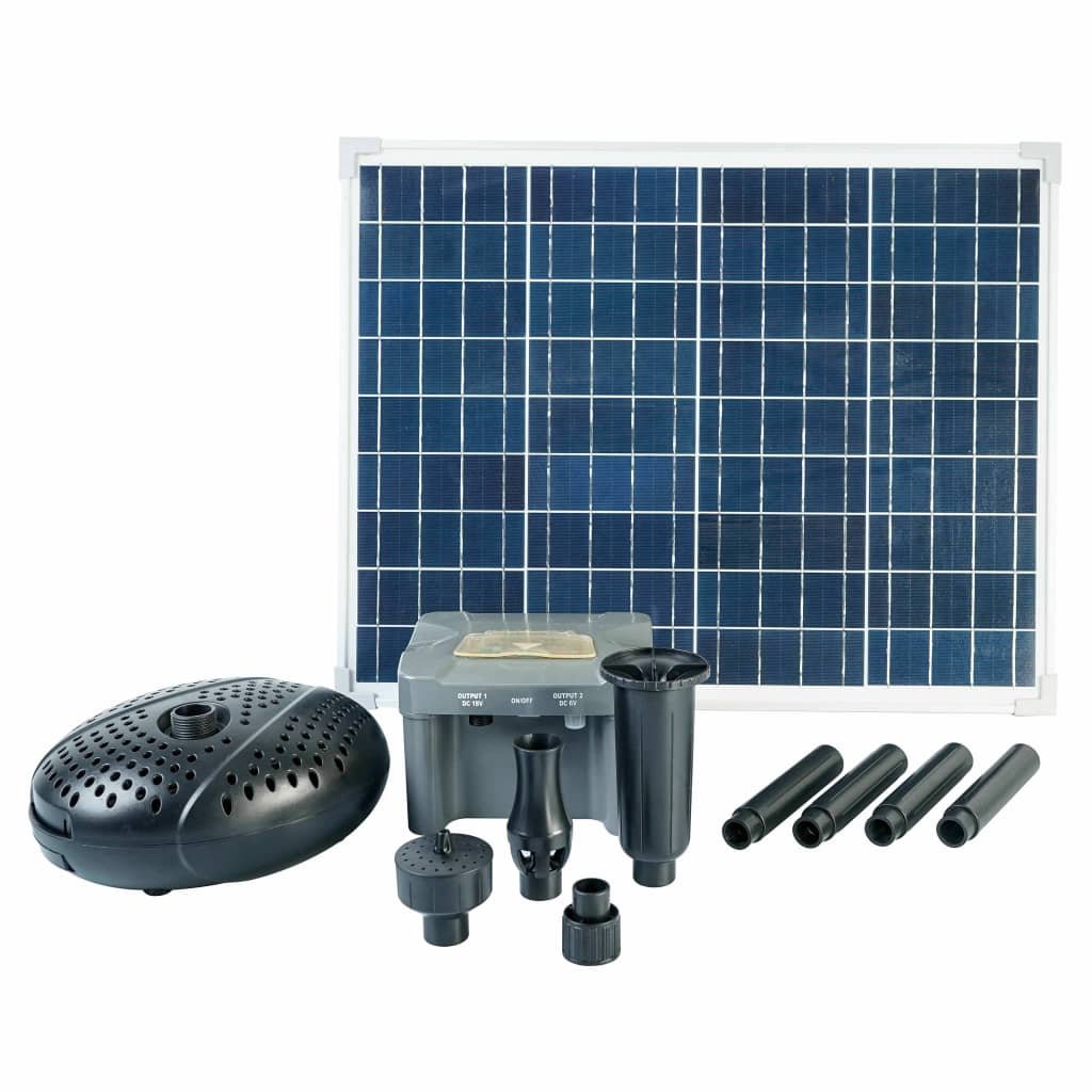 Ubbink SolarMax 2500, zestaw z panelem słonecznym, pompą i baterią Outsideliving