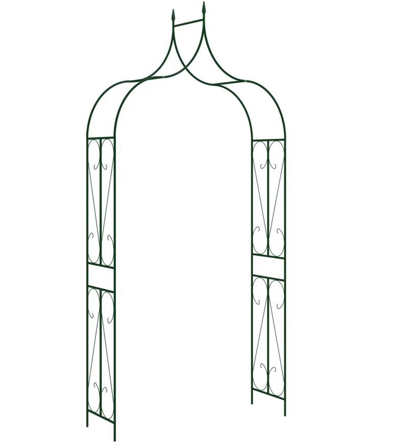 vidaXL Pergola ogrodowa, czarna, 120x38x258 cm, żelazna