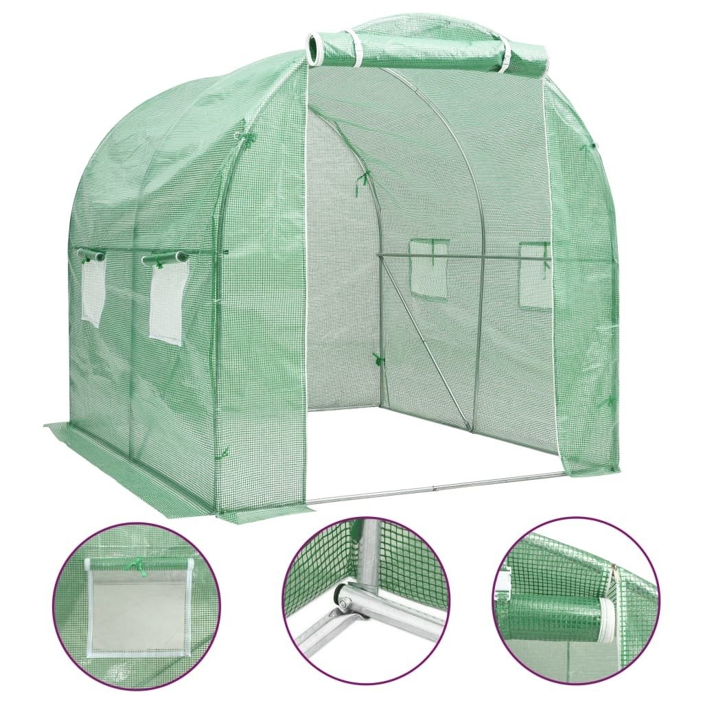 vidaXL Szklarnia ogrodowa, stalowa rama, 4 m, 2x2x2 m