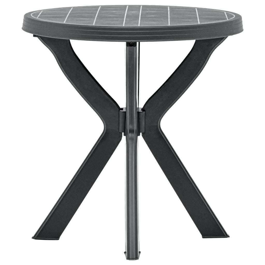 vidaXL Stolik bistro, antracytowy, 70 cm, plastikowy