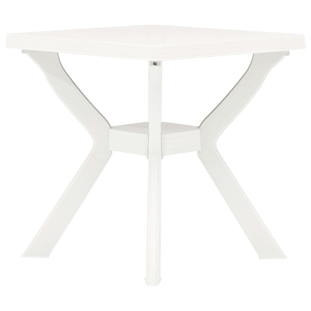 vidaXL Stolik bistro, biały, 70x70x72 cm, plastikowy