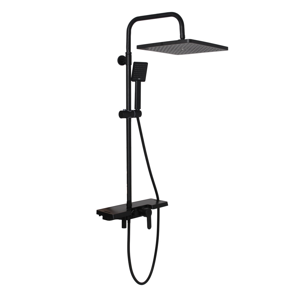 Yoka Prysznic bateria prysznicowa czarna z deszczownicą 30 cm - Yoka BP.OSLO 30 BLK