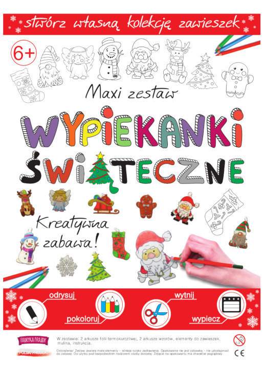 fabryka frajdy Zwierzakowe Wypiekanki - Breloczki, Zawieszki, Kolczyki, Girlanda - Fabryka Frajdy WYPIEKANKI ŚWIĄTECZNE