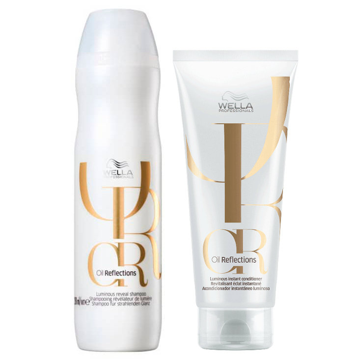 Wella Oil Reflections | Zestaw przywracający włosom blask szampon 250ml + odżywka 200ml