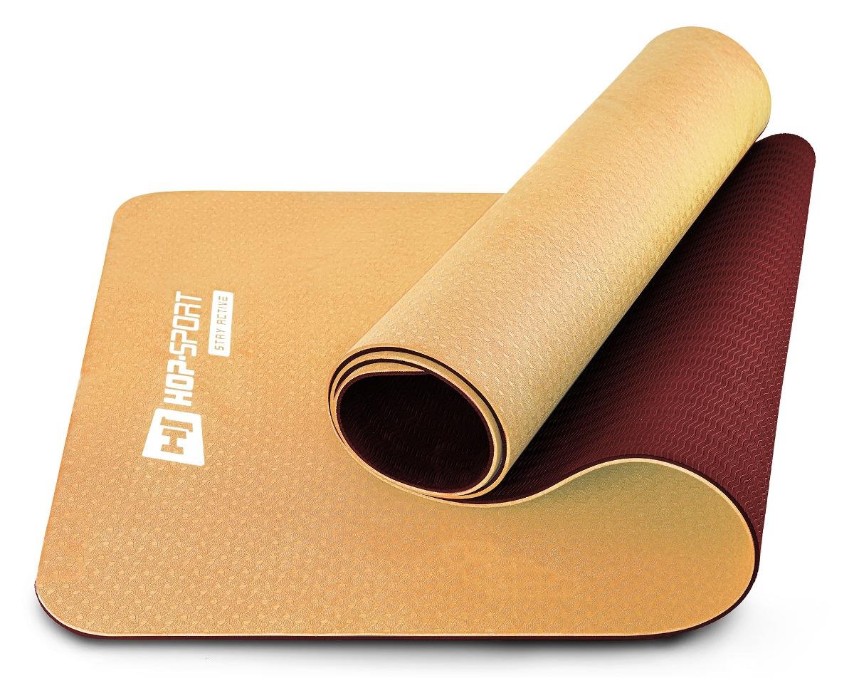 Hop-Sport Mata fitness TPE 0,6cm pomarańczowo/czerwona 51157