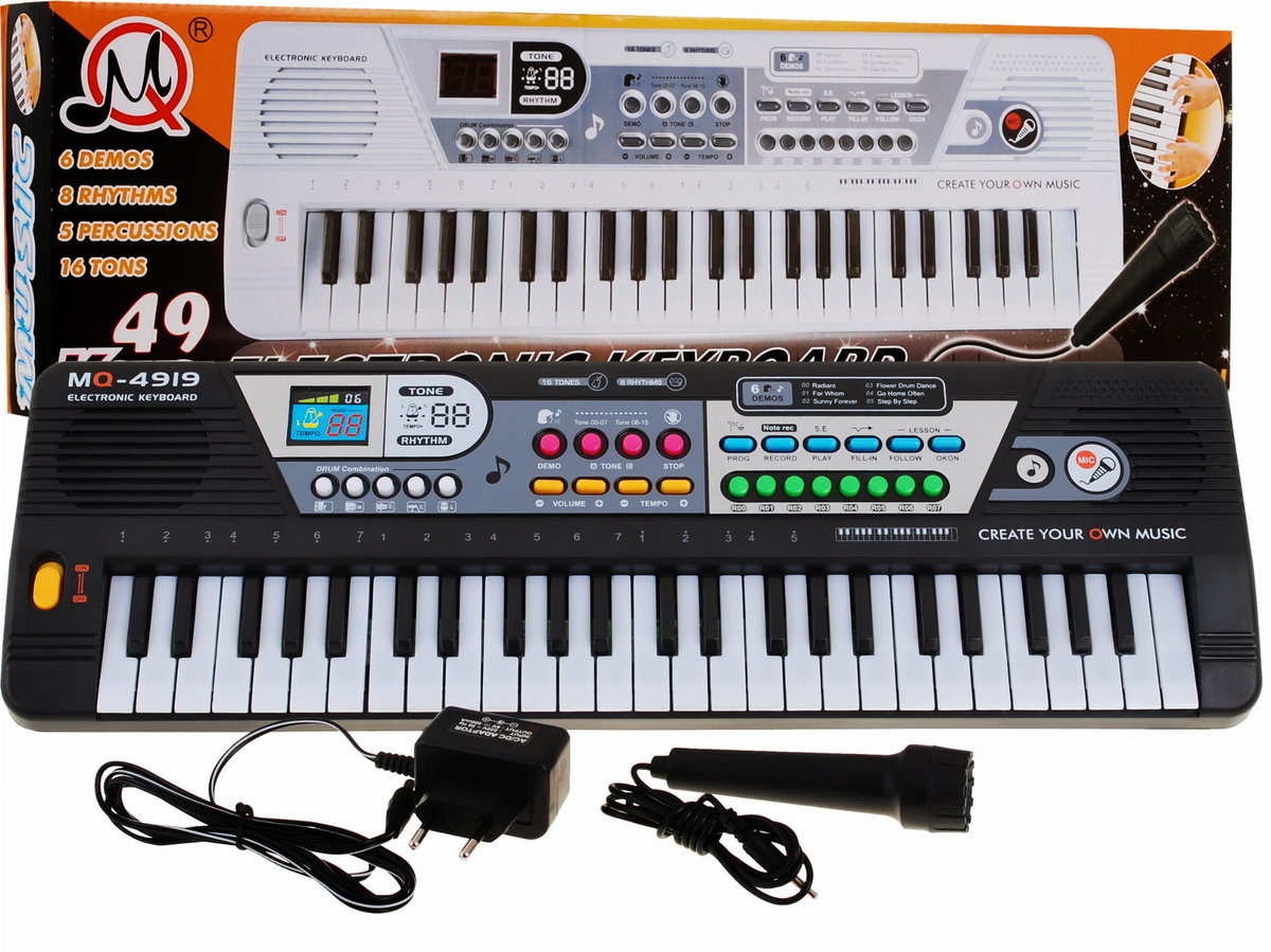 Keyboard Pianino Organy Dzieci Pianinko + Mikrofon