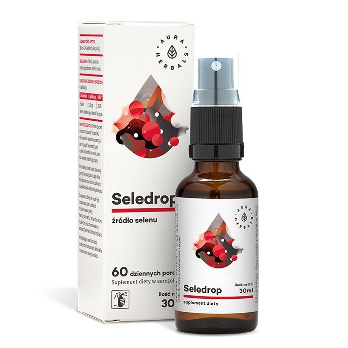 Aura Herbals Seledrop selen 110mcg selenian krople 30 ml Długi termin ważności! 3640841