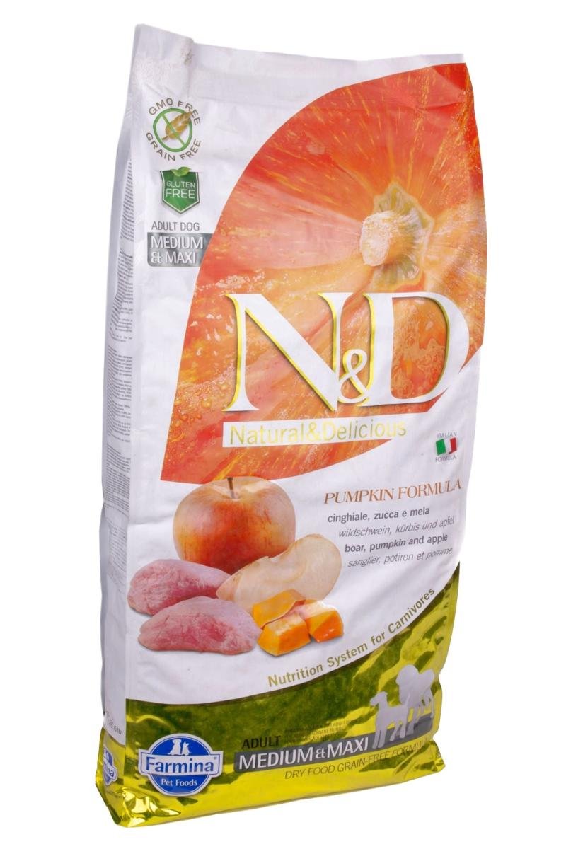 Farmina N&D Pumpkin Grain Free Boar&Apple Adult Mediu &Maxi 12 kg