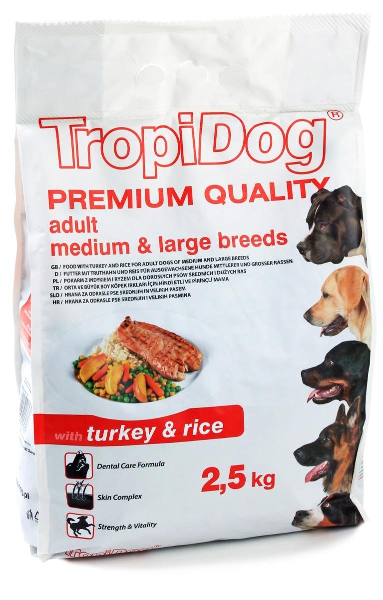 Tropidog Adult Medium&Large Turkey&Rice 2,5 kg
