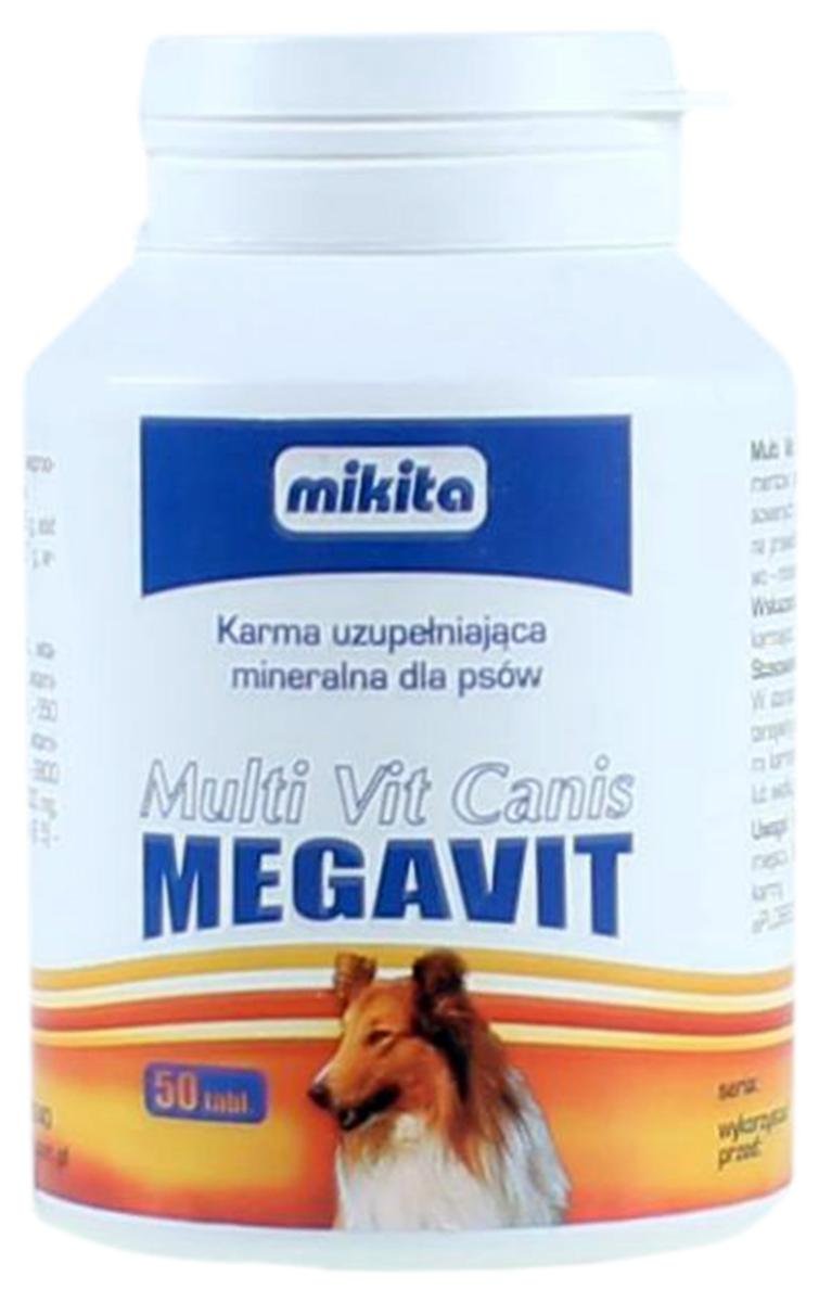Mikita Multi Vit Canis Megavit mieszanka witaminowo mineralno aminokwasowa dla psów 50tab