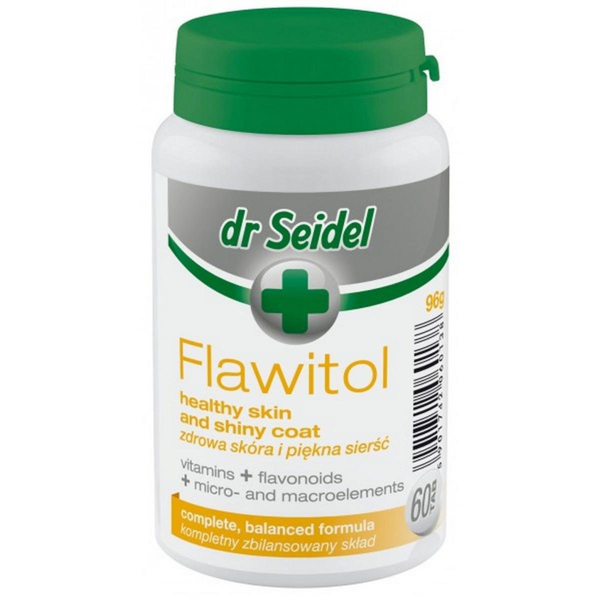 Zdjęcia - Leki i witaminy Dr.Seidel DR SEIDEL - Flawitol preparat dla szczeniąt ras dużych 60 tabletek 