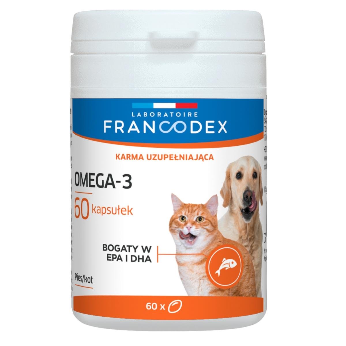 Francodex Omega-3 dla psów i kotów 60 kapsułek