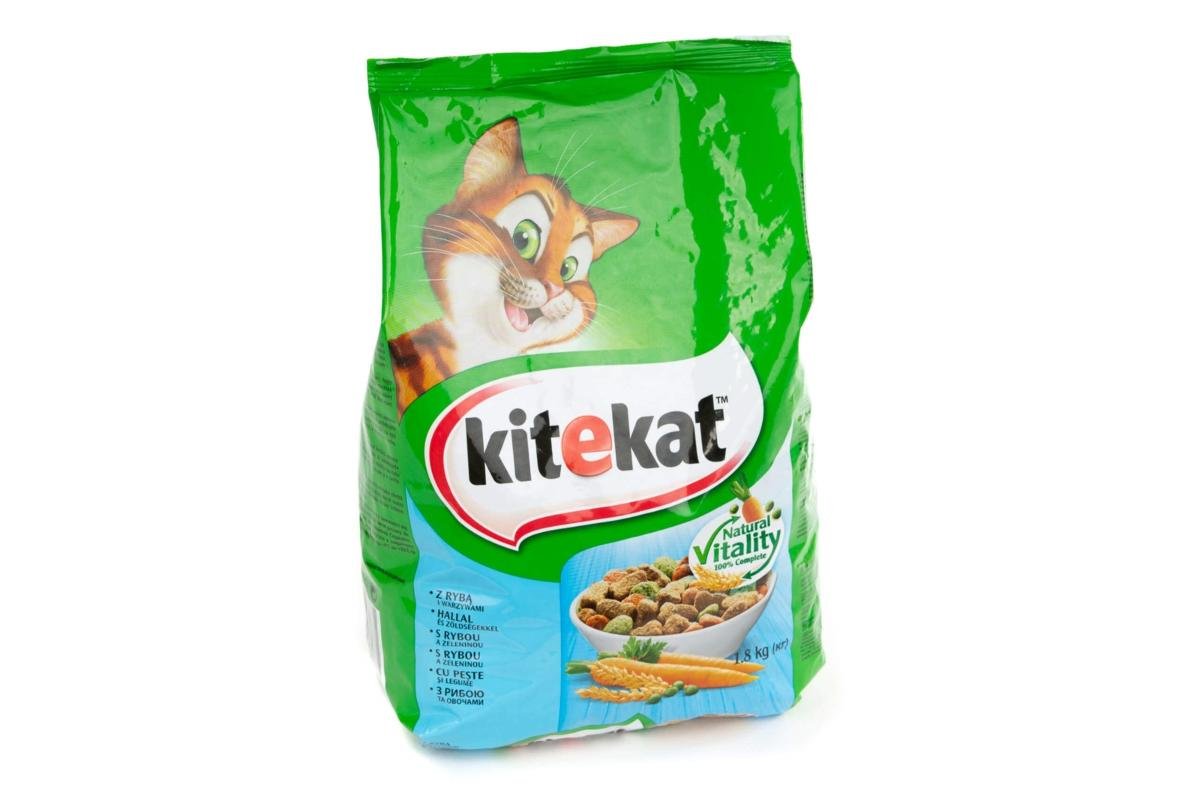 Sucha karma dla kota KITEKAT, ryba z warzywami, 1,8 kg
