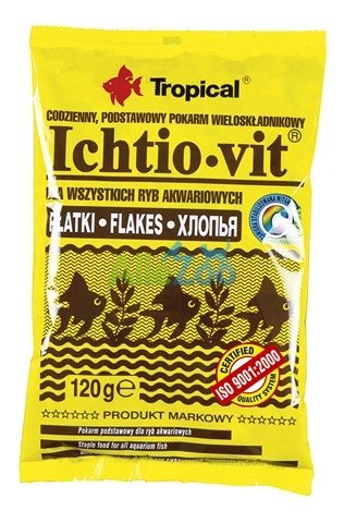 Tropical Ichtio-Vit w płatkach pokarm podstawowy w płatkach dla rybek 1000ml/120g