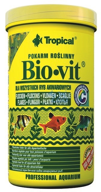 Tropical Bio-Vit - pokarm roślinny dla rybek 1l/200g