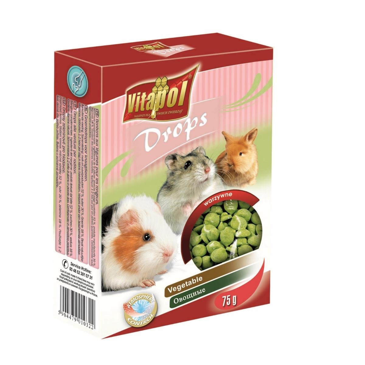 Vitapol Dropsy dla Gryzoni Warzywne 75g 1032 Dostawa GRATIS od 99 zł + super okazje