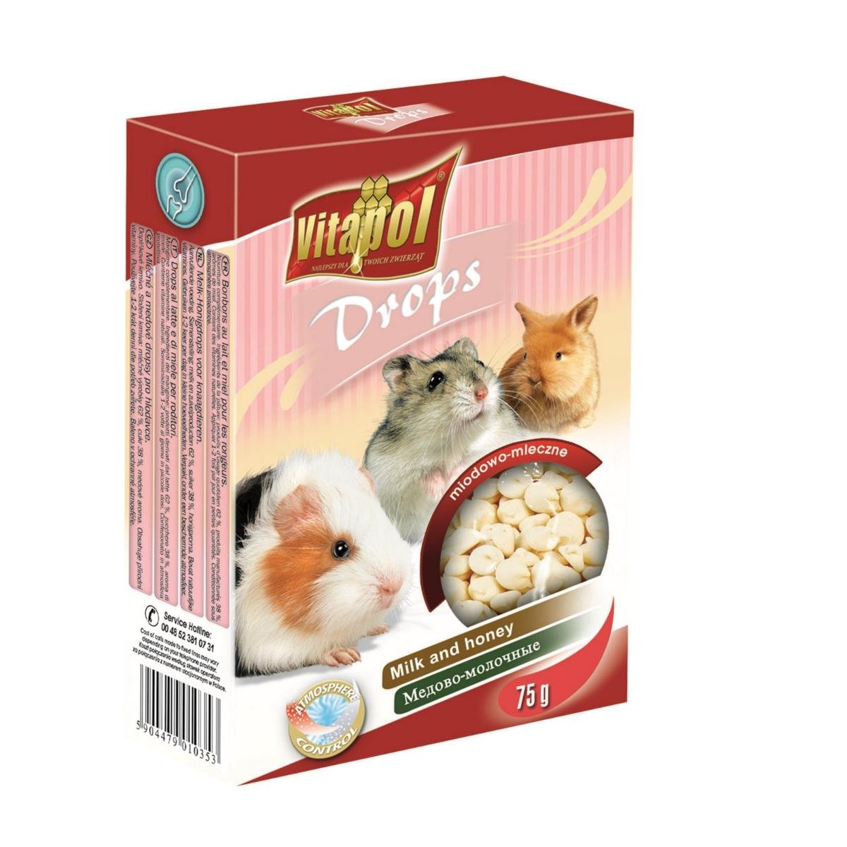 Vitapol Dropsy mleczno-miodowe dla gryzoni 75g