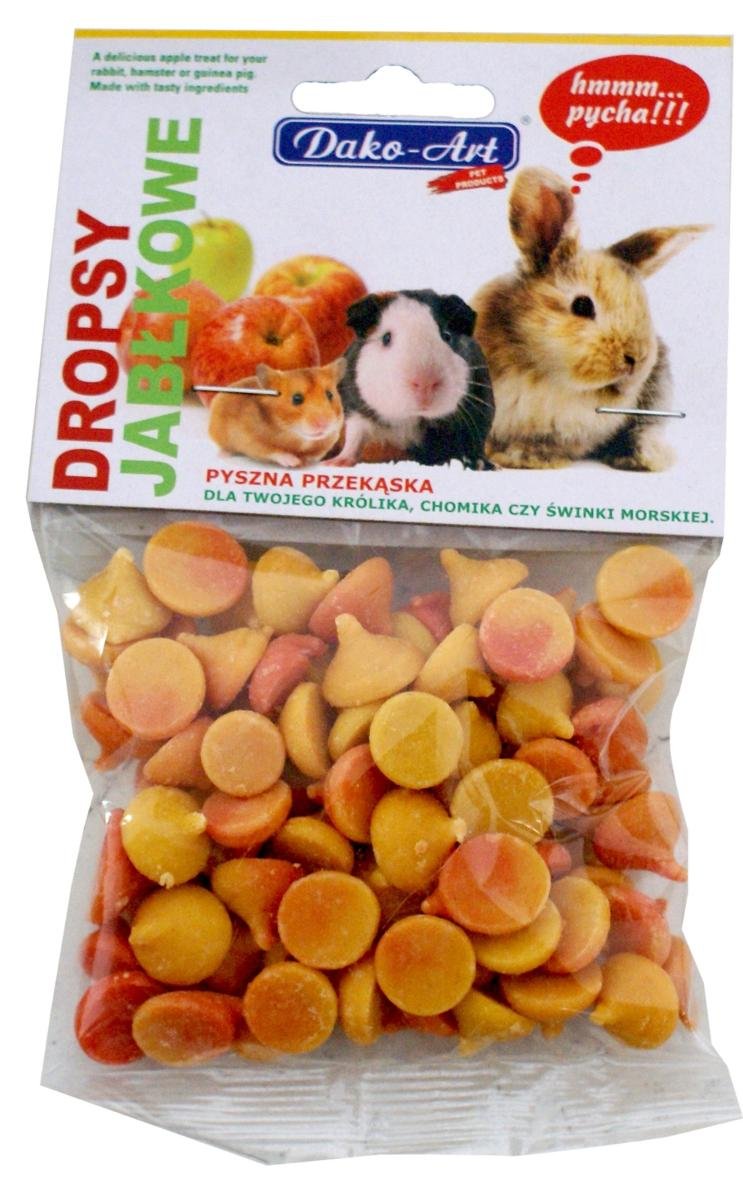 DAKO-ART DROPSY dla gryzoni JABŁKOWE Zawieszka 75g