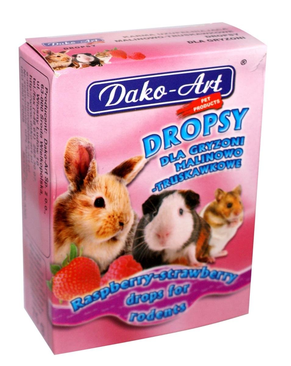 Dako-Art Dropsy Malinowo-Truskawkowe dla Gryzoni 75g