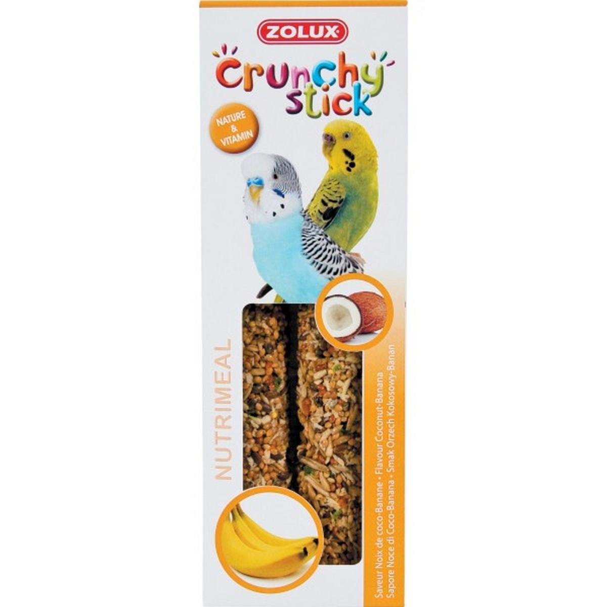 Zolux Kolba Crunchy Stick Małe Papugi Orzech Kokosowy / Banan 85G