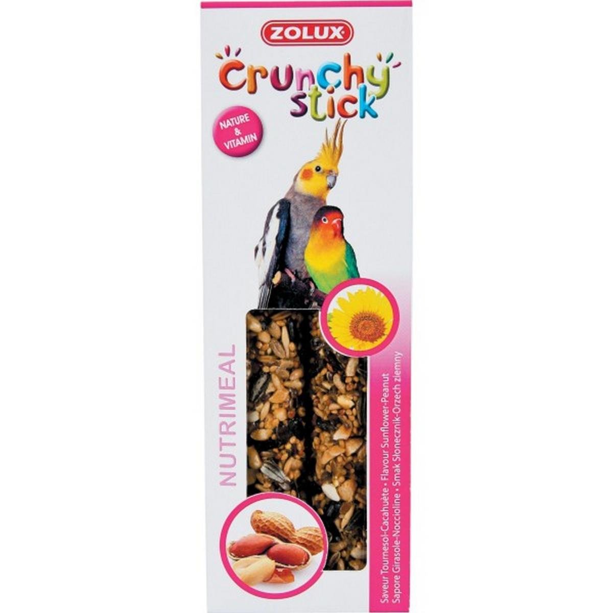 Zolux Kolba Crunchy Stick Duże Papugi Słonecznik / Orzech Ziemny 115G